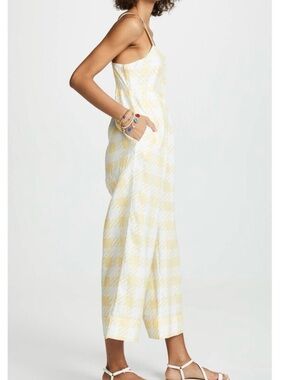 Checkered linen Jumpsuit
